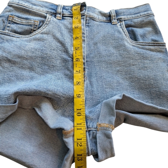 Aritzia Wilfred Free Jovovich Denim Shorts Retro Y2K Womens 6 Jorts Cuffed Blue - Picture 11 of 13